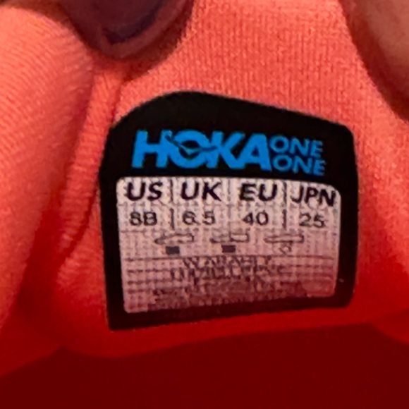 NWOT HOKA One One Arahi 7 Papaya/Coral Women’s Size 8B Running Shoes Sneakers - Picture 10 of 12